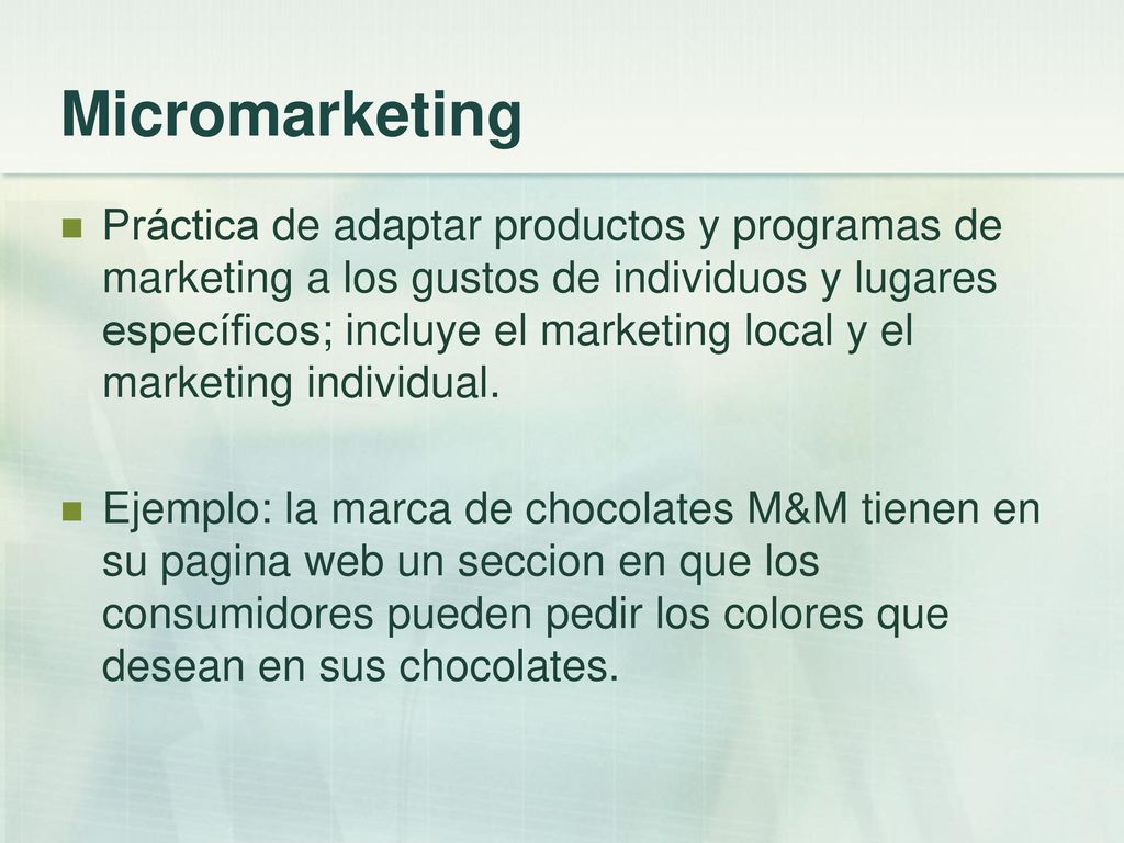 Micromarketing
