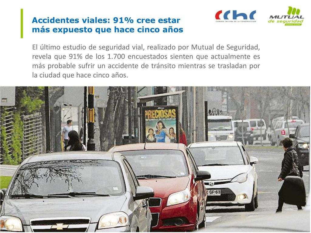 Accidentes viales: 91% cree estar más expuesto que hace cinco años