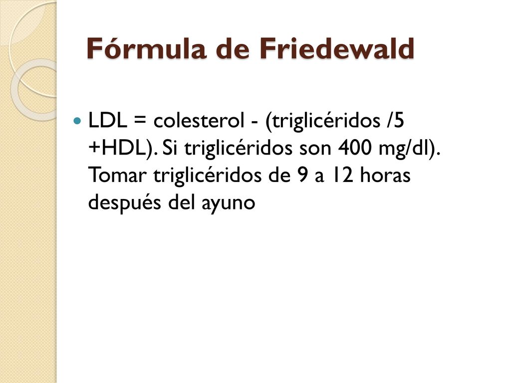 Fórmula de Friedewald