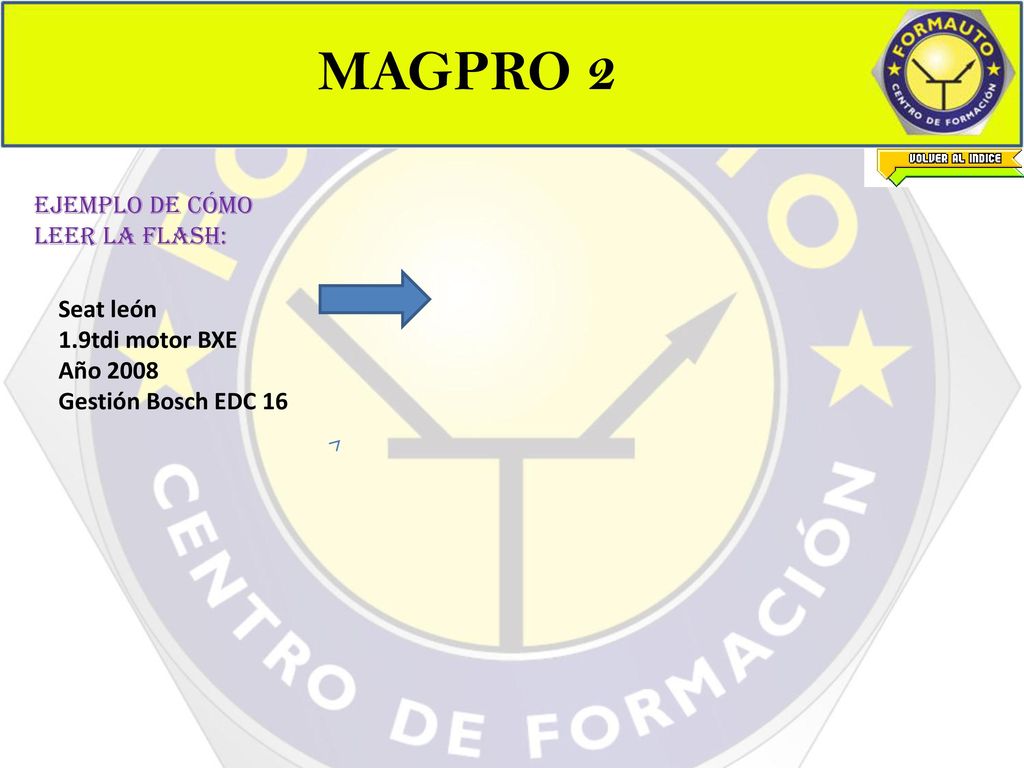MAGPRO 2 Ejemplo de cómo leer la flash: Seat león 1.9tdi motor BXE