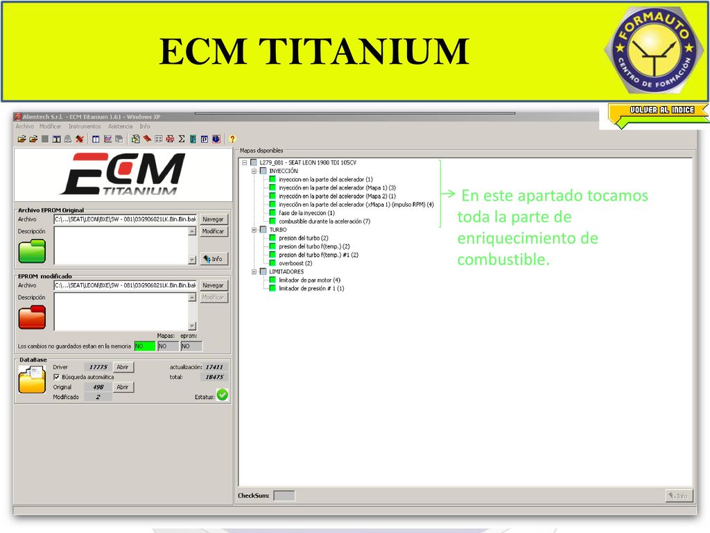 ECM TITANIUM En este apartado tocamos toda la parte de