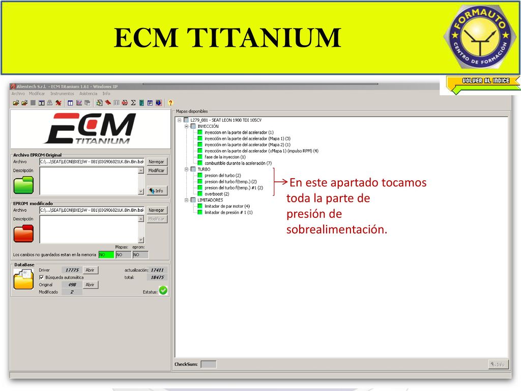 ECM TITANIUM En este apartado tocamos toda la parte de