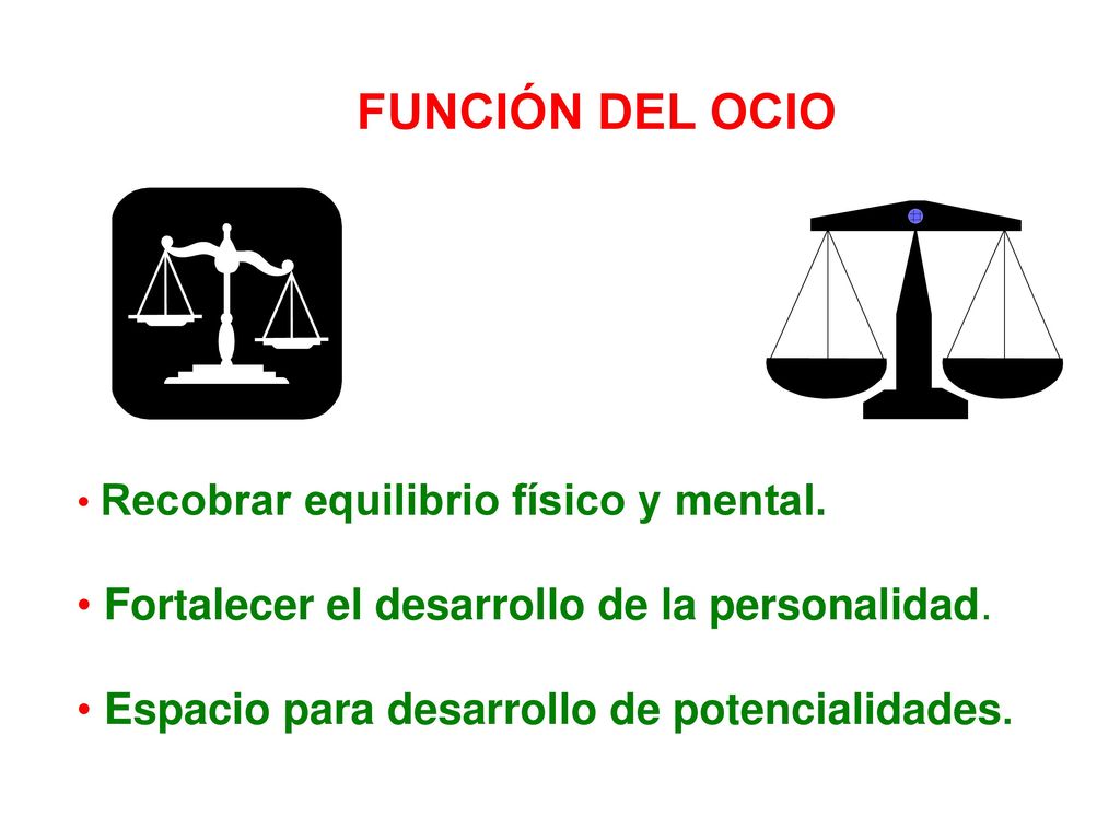 FUNCIÓN DEL OCIO Fortalecer el desarrollo de la personalidad.