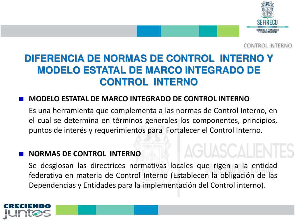 DIFERENCIA DE NORMAS DE CONTROL INTERNO Y MODELO ESTATAL DE MARCO INTEGRADO DE CONTROL INTERNO