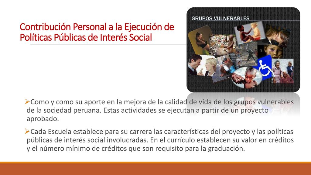 Contribución Personal a la Ejecución de Políticas Públicas de Interés Social