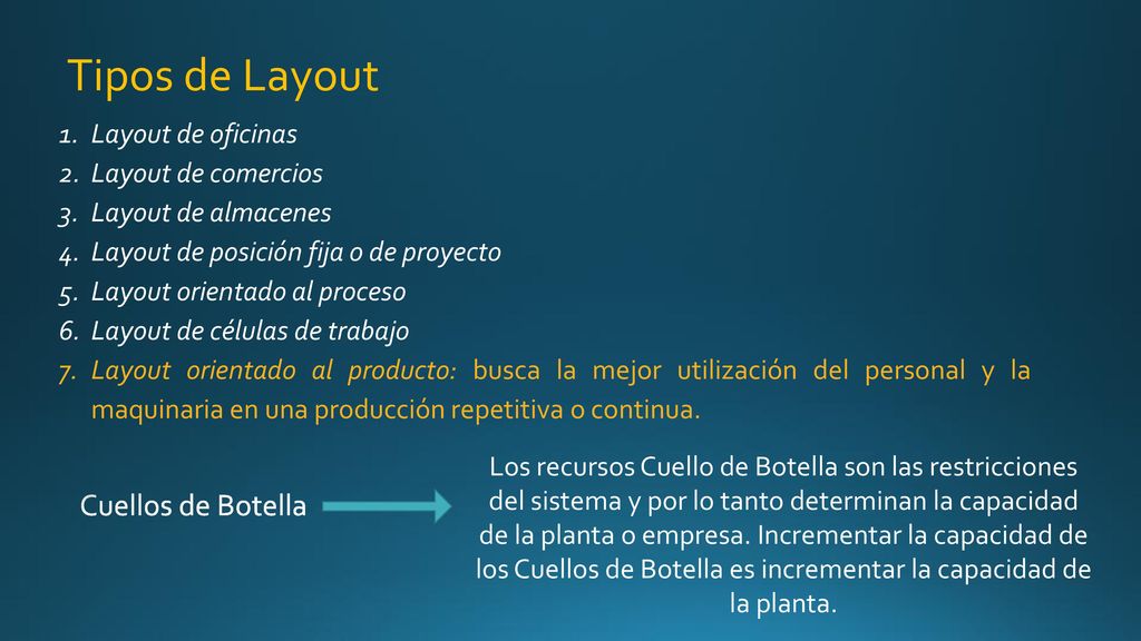Tipos de Layout Cuellos de Botella Layout de oficinas