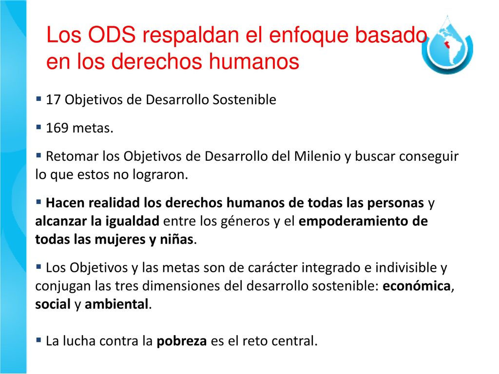 Los ODS respaldan el enfoque basado en los derechos humanos