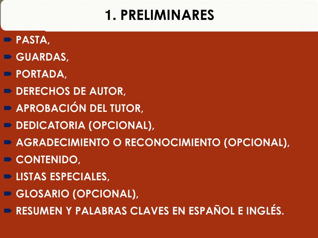 1. PRELIMINARES pasta, guardas, portada, derechos de autor,