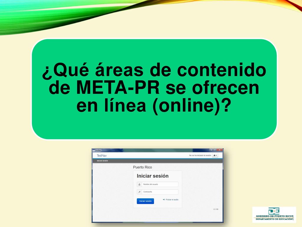 ¿Qué áreas de contenido de META-PR se ofrecen en línea (online)