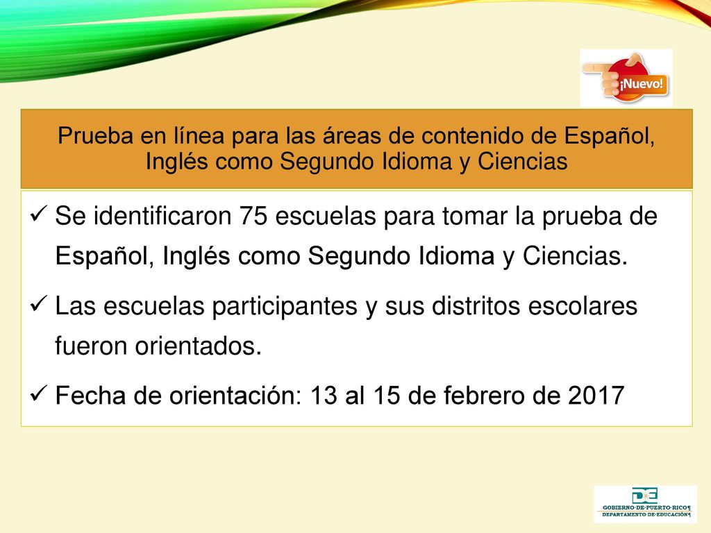 Fecha de orientación: 13 al 15 de febrero de 2017
