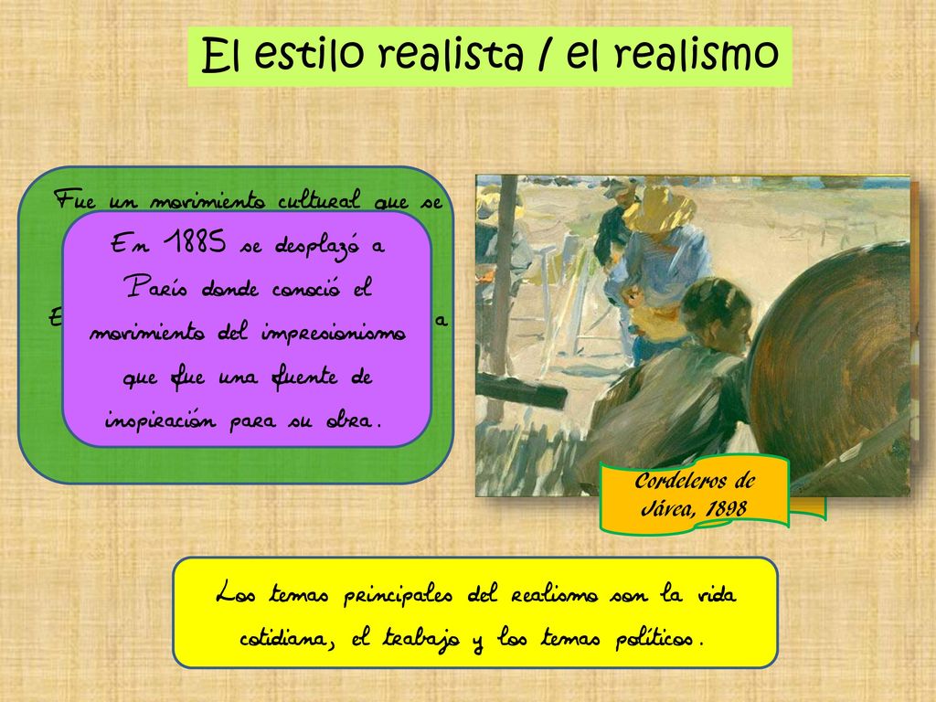 El estilo realista / el realismo