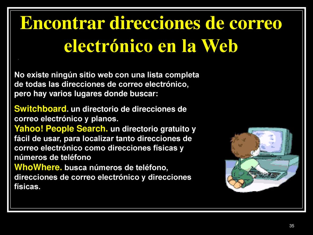 Encontrar direcciones de correo electrónico en la Web