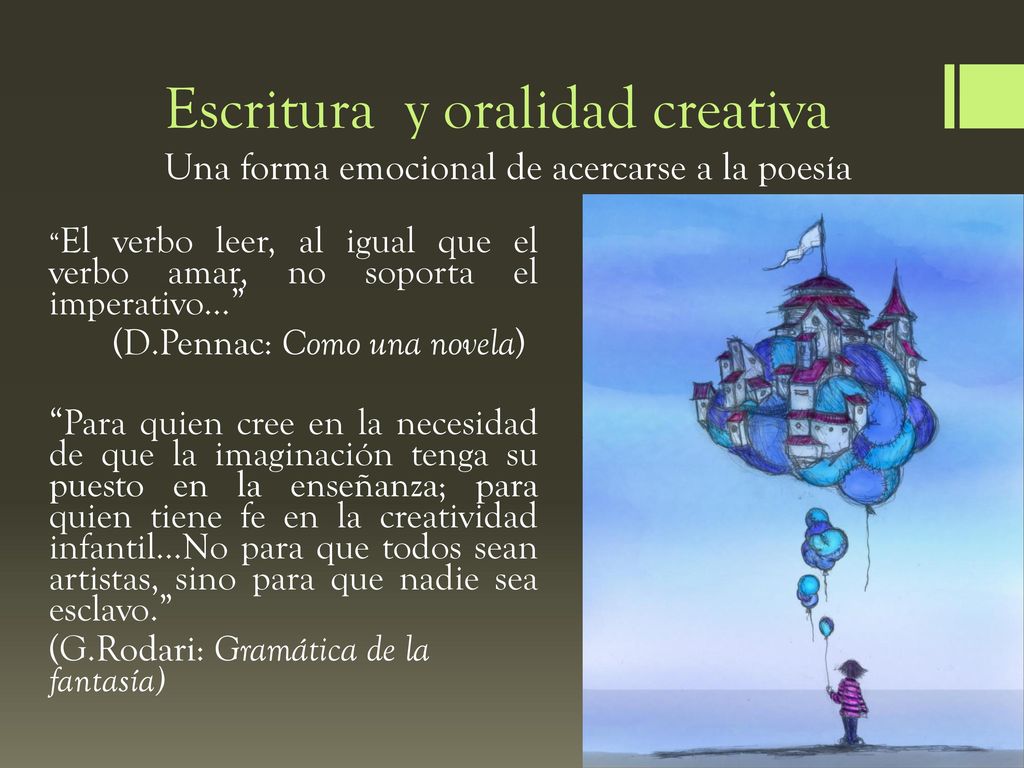Escritura y oralidad creativa Una forma emocional de acercarse a la poesía