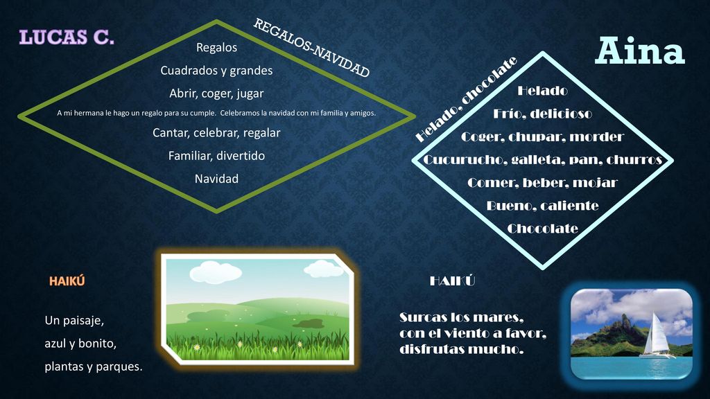 Aina LUCAS C. Regalos Cuadrados y grandes Abrir, coger, jugar