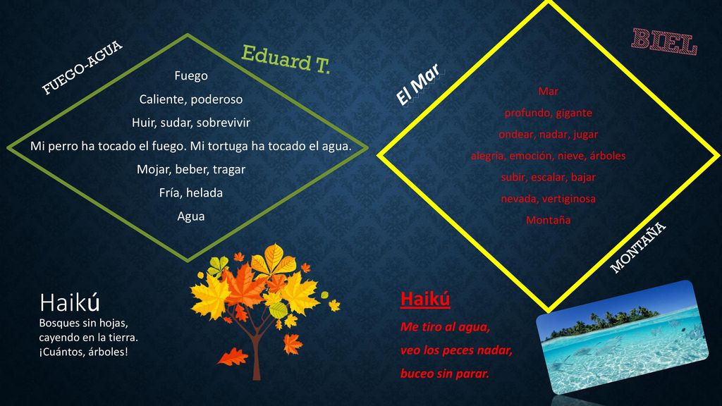 BIEL Haikú Eduard T. Haikú El Mar FUEGO-AGUA Fuego Caliente, poderoso