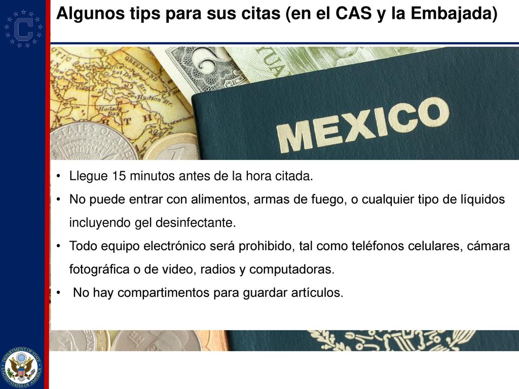 Algunos tips para sus citas (en el CAS y la Embajada)