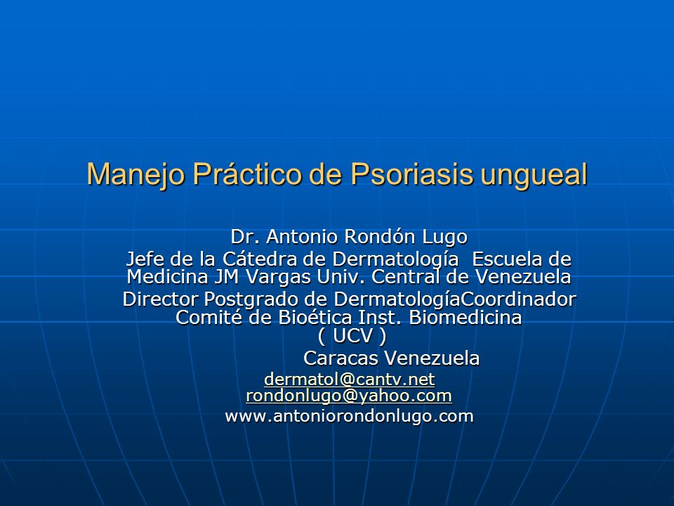 Manejo Práctico de Psoriasis ungueal