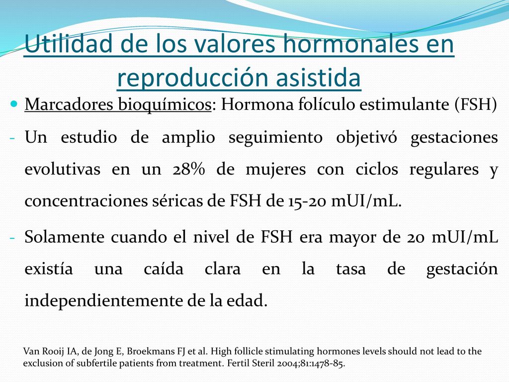 Utilidad de los valores hormonales en reproducción asistida