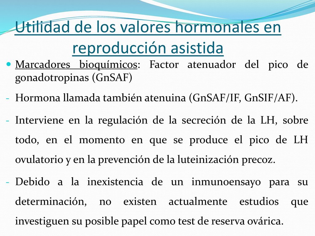 Utilidad de los valores hormonales en reproducción asistida