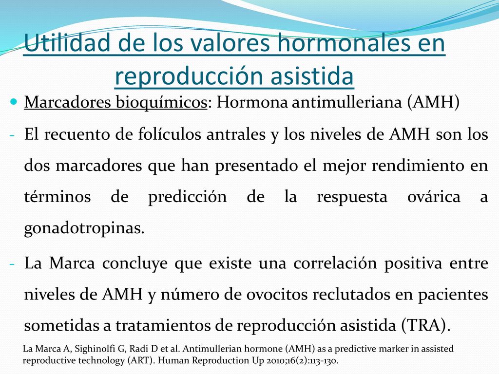Utilidad de los valores hormonales en reproducción asistida