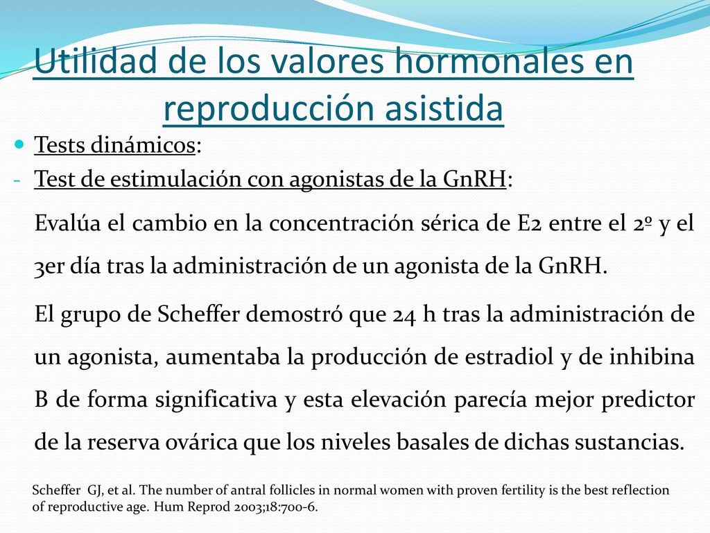 Utilidad de los valores hormonales en reproducción asistida