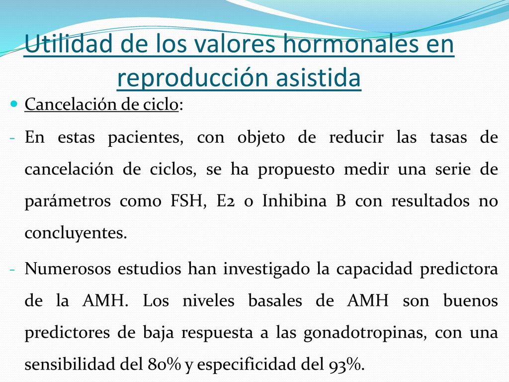 Utilidad de los valores hormonales en reproducción asistida