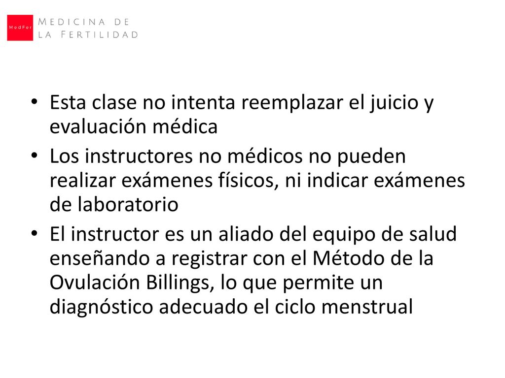 Esta clase no intenta reemplazar el juicio y evaluación médica