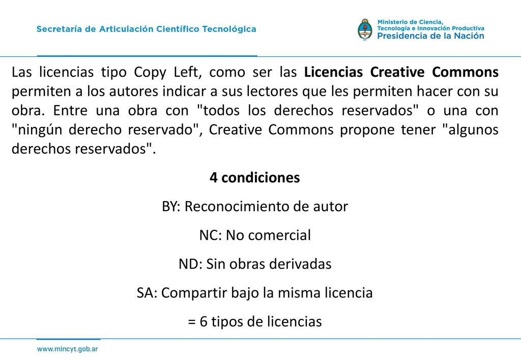 BY: Reconocimiento de autor NC: No comercial ND: Sin obras derivadas