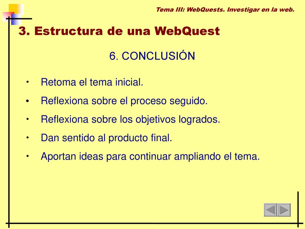 3. Estructura de una WebQuest
