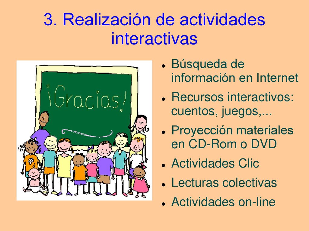 3. Realización de actividades interactivas
