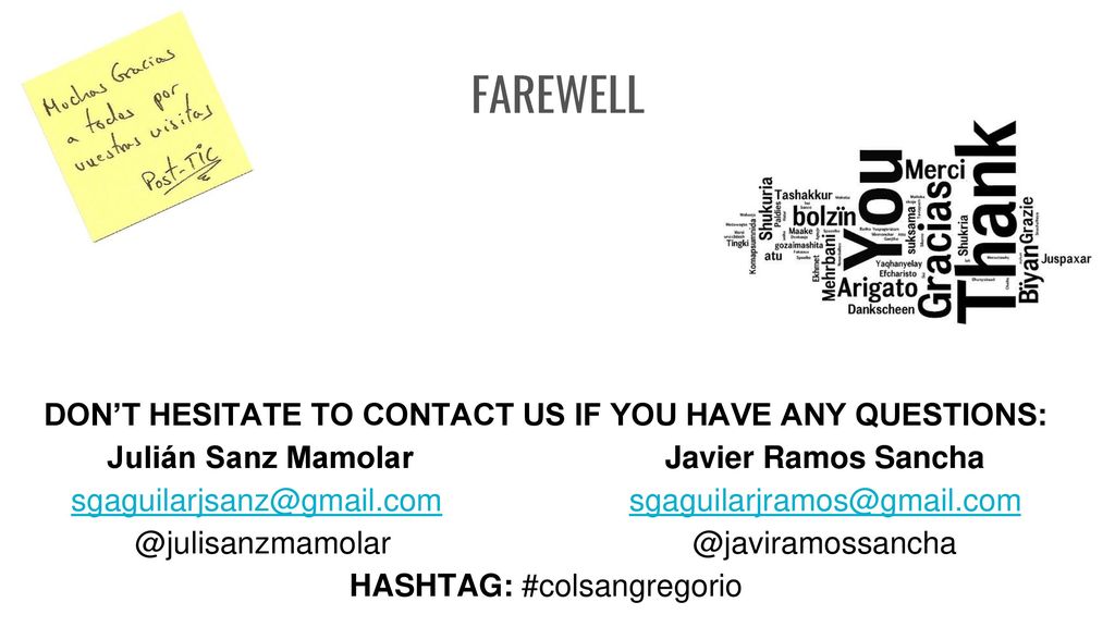 FAREWELL DON’T HESITATE TO CONTACT US IF YOU HAVE ANY QUESTIONS: