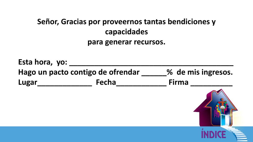 Señor, Gracias por proveernos tantas bendiciones y capacidades