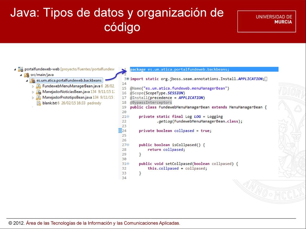 Java: Tipos de datos y organización de código