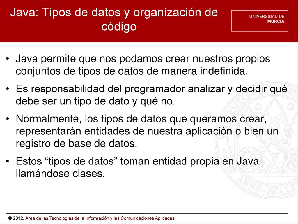Java: Tipos de datos y organización de código
