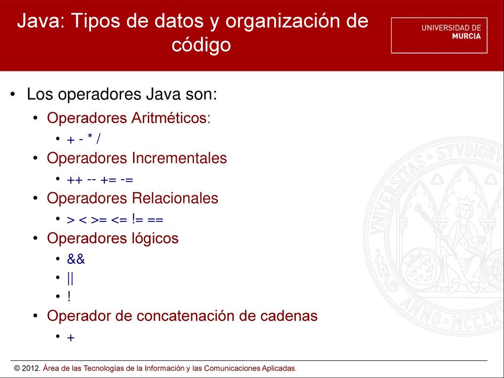 Java: Tipos de datos y organización de código