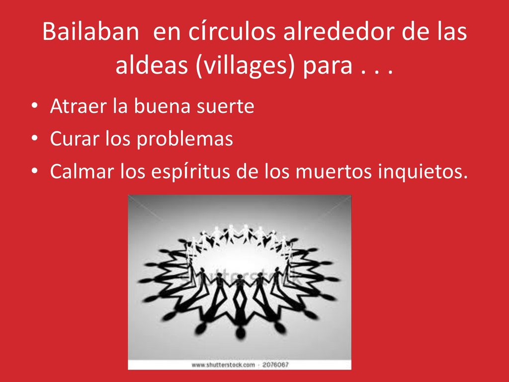 Bailaban en círculos alrededor de las aldeas (villages) para . . .