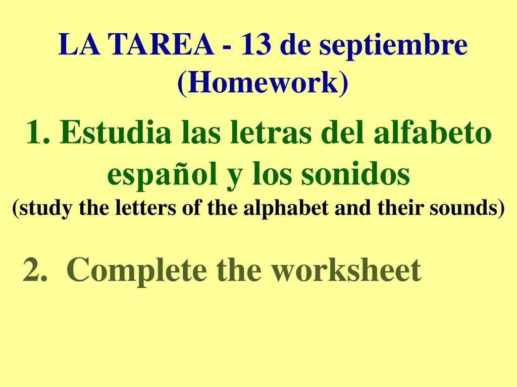 1. Estudia las letras del alfabeto español y los sonidos