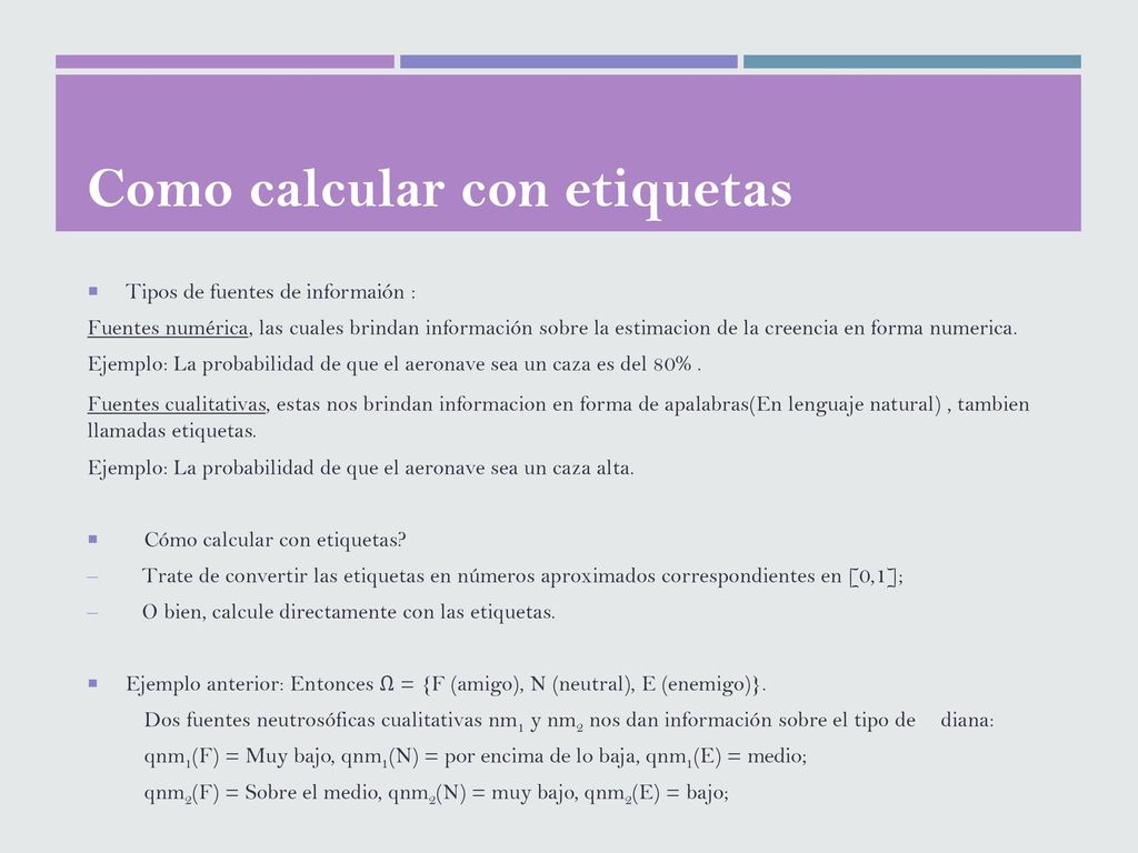 Como calcular con etiquetas