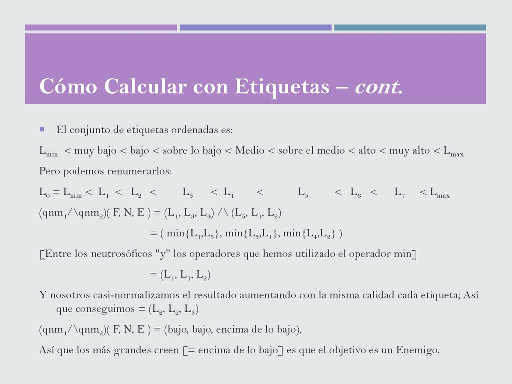 Cómo Calcular con Etiquetas – cont.