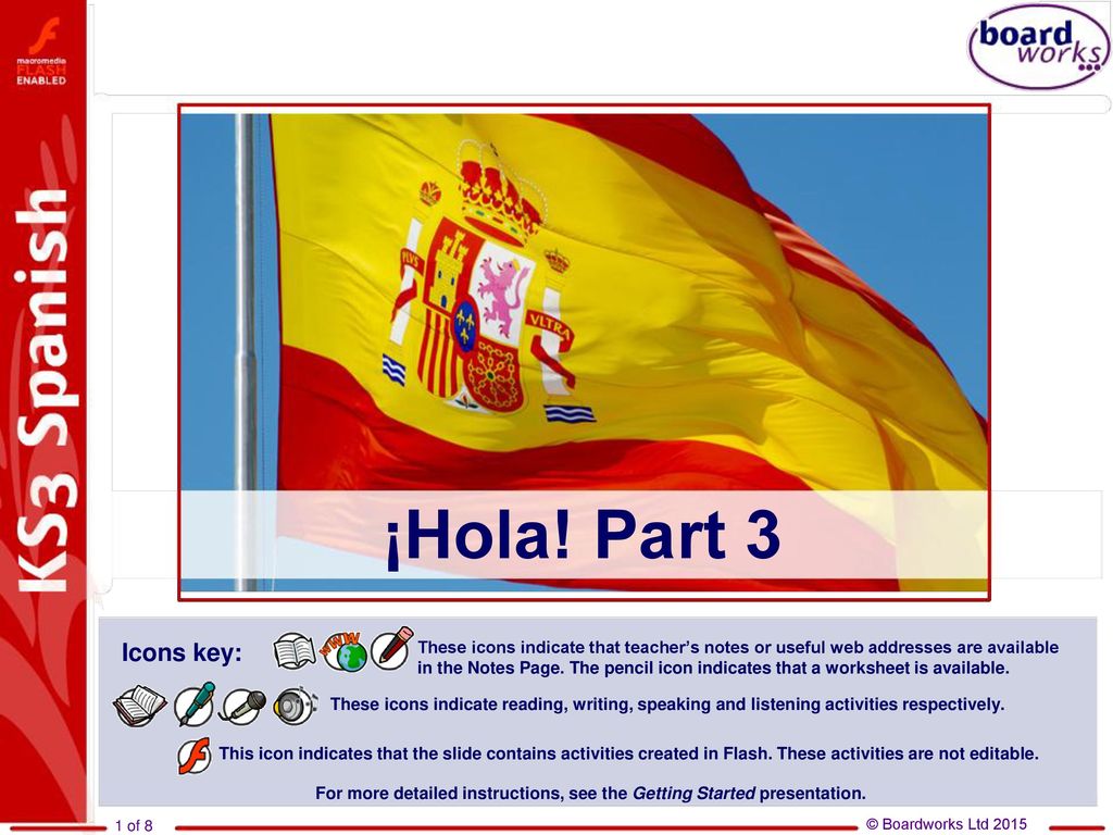 ¡Hola! Part 3 Icons key: Photo: © Pedro Salaverría, Shutterstock.com
