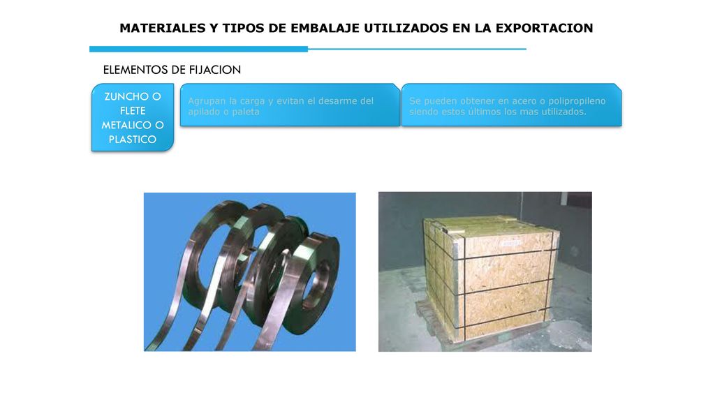 MATERIALES Y TIPOS DE EMBALAJE UTILIZADOS EN LA EXPORTACION