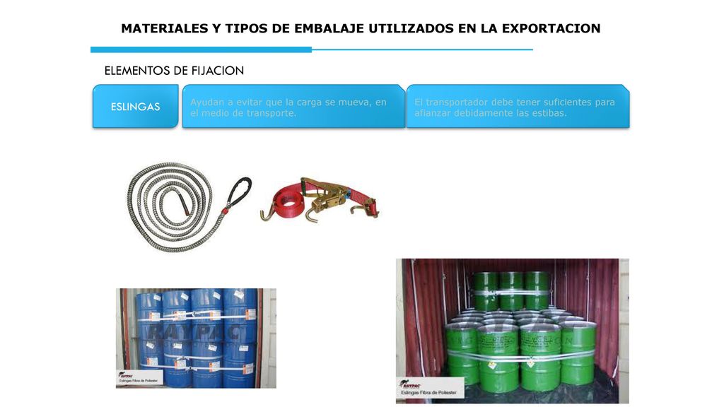 MATERIALES Y TIPOS DE EMBALAJE UTILIZADOS EN LA EXPORTACION