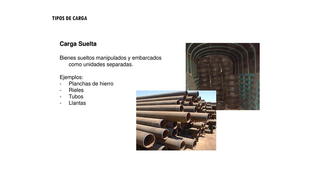 TIPOS DE CARGA Carga Suelta