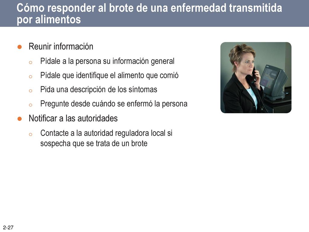 Cómo responder al brote de una enfermedad transmitida por alimentos