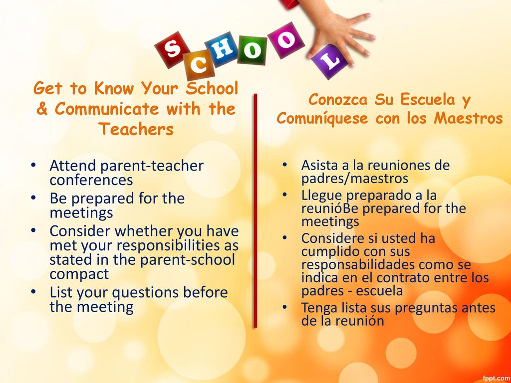 Get to Know Your School & Communicate with the Teachers