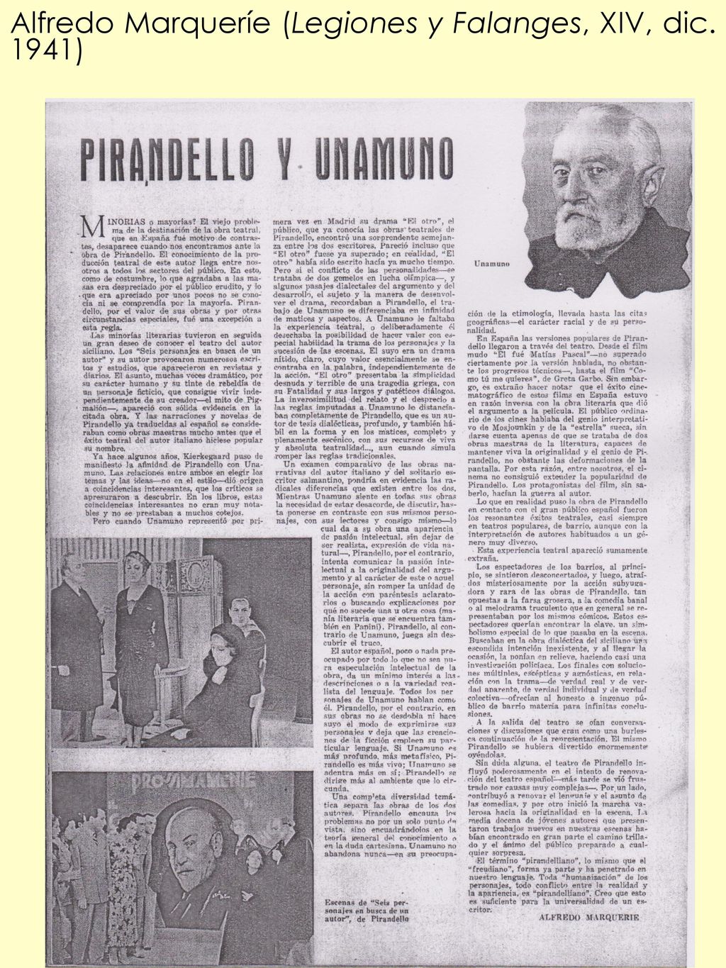 Alfredo Marqueríe (Legiones y Falanges, XIV, dic. 1941)