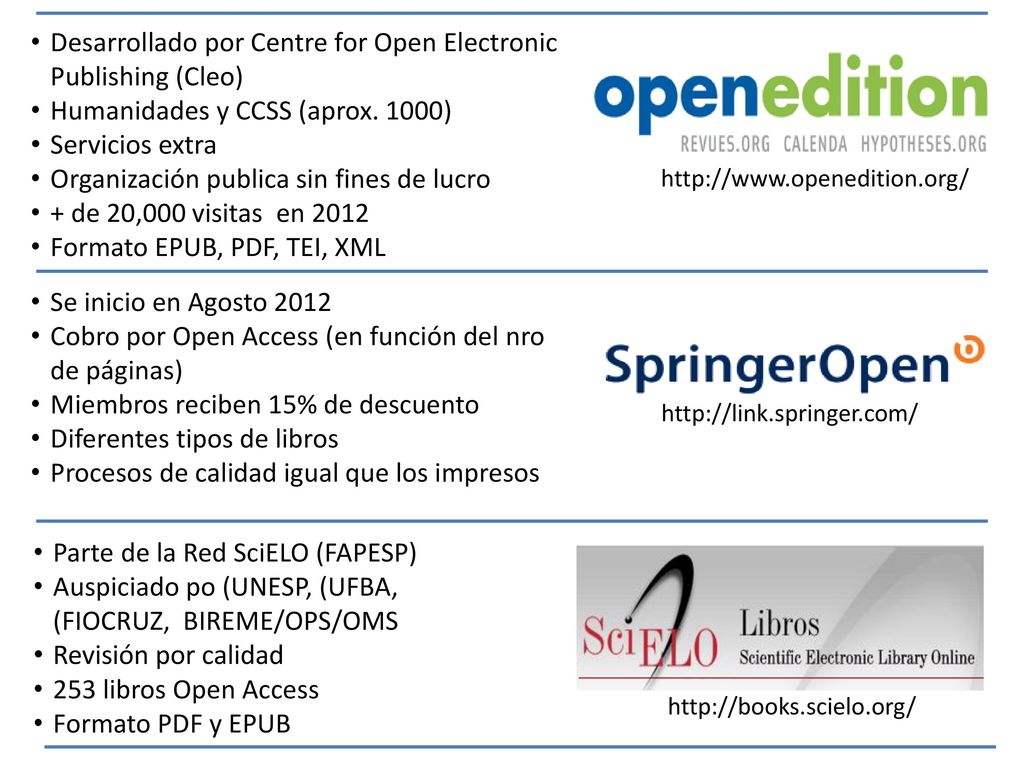 Desarrollado por Centre for Open Electronic Publishing (Cleo)