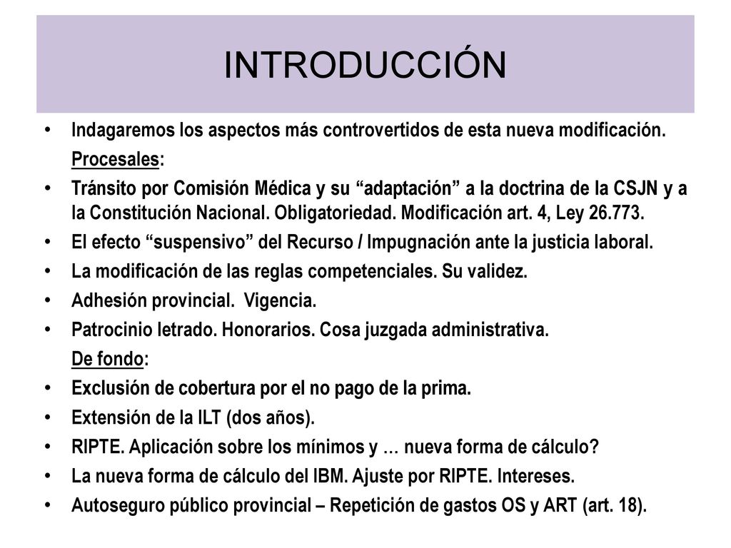 INTRODUCCIÓN Indagaremos los aspectos más controvertidos de esta nueva modificación. Procesales: