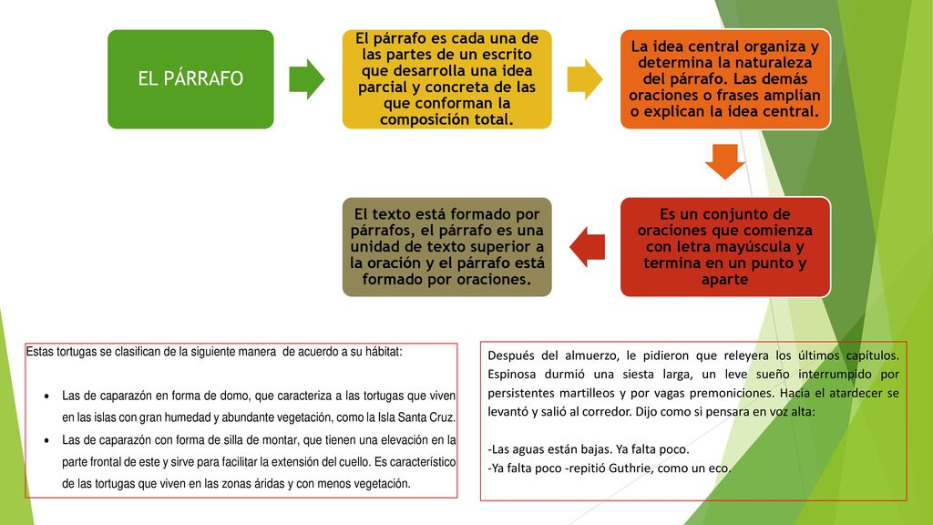 EL PÁRRAFO El párrafo es cada una de las partes de un escrito que desarrolla una idea parcial y concreta de las que conforman la composición total.