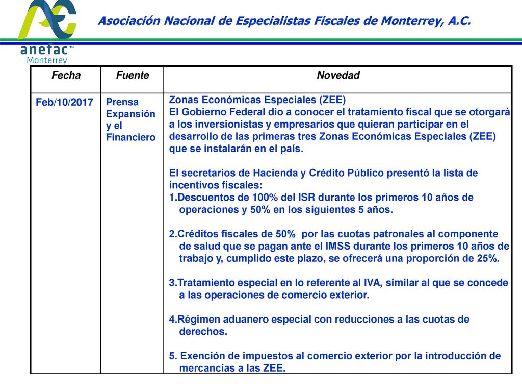 Asociación Nacional de Especialistas Fiscales de Monterrey, A.C.